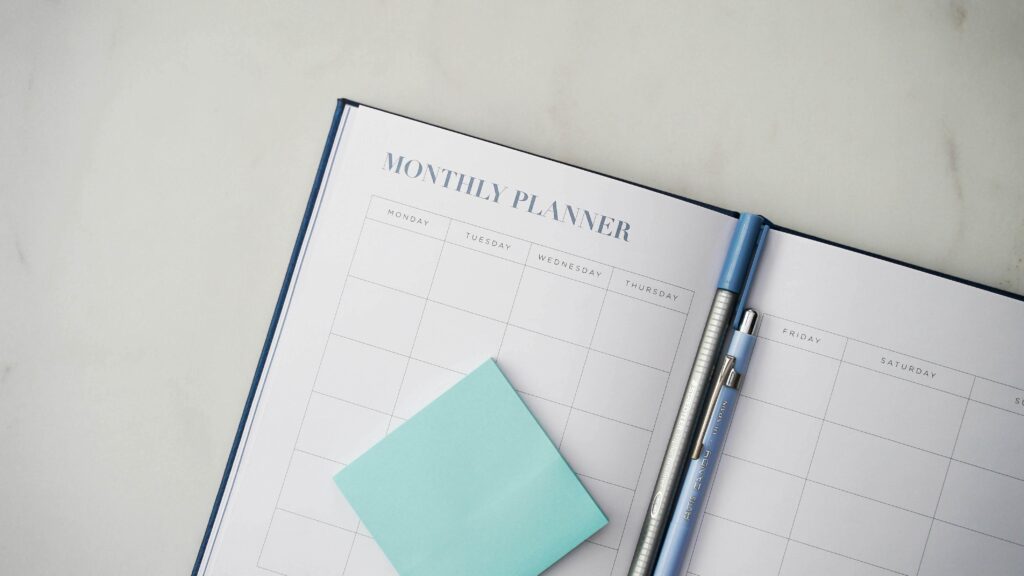 La planification d'un planning éditoriale.