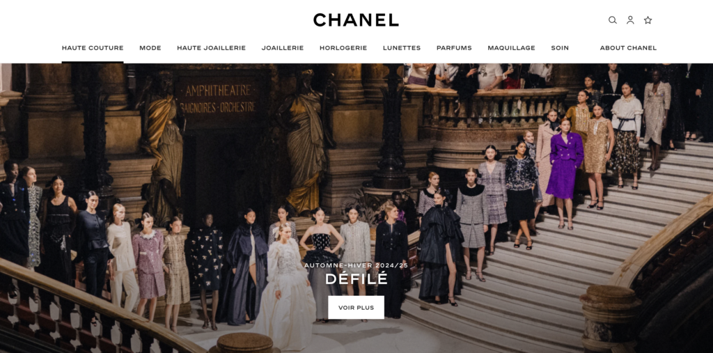 Site internet Chanel : analyse de la rédaction web.