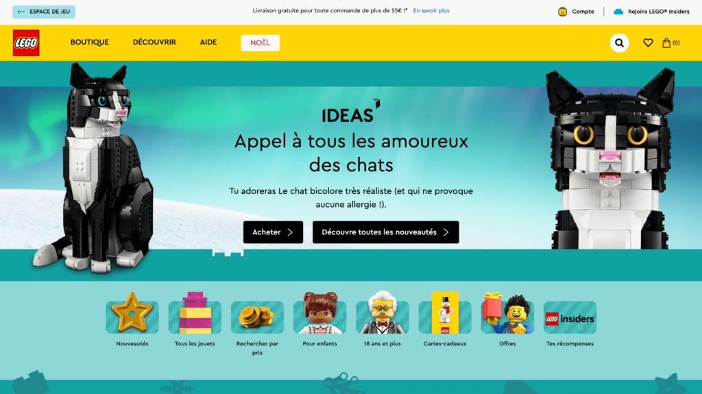 Site internet Lego : analyse de la rédaction web.