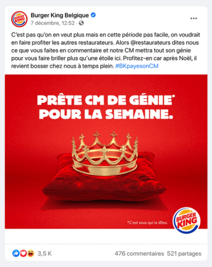 Campagne de pub Burger King : analyse de la rédaction web