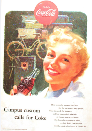 Exemple de brand copywriting : Coca-cola 1953.