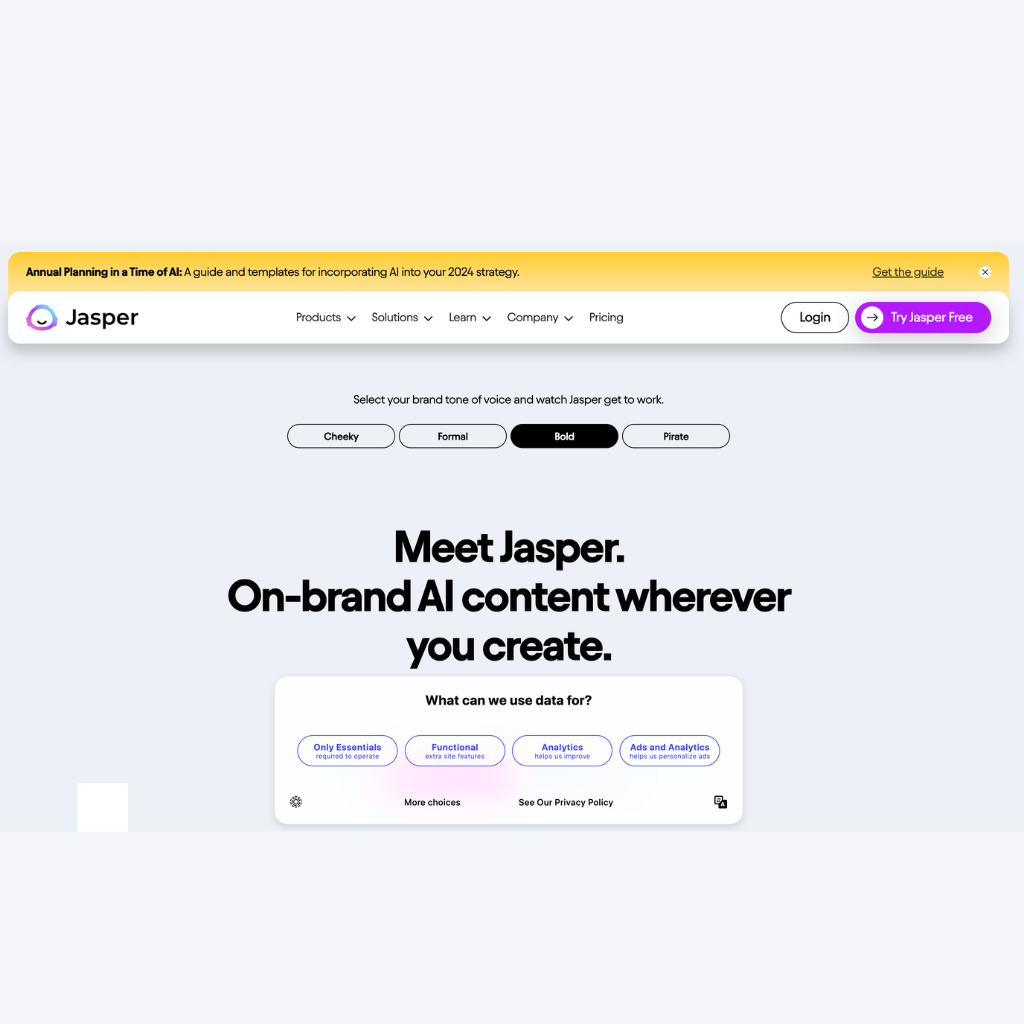 Jasper : outil pour la réécriture de site web.