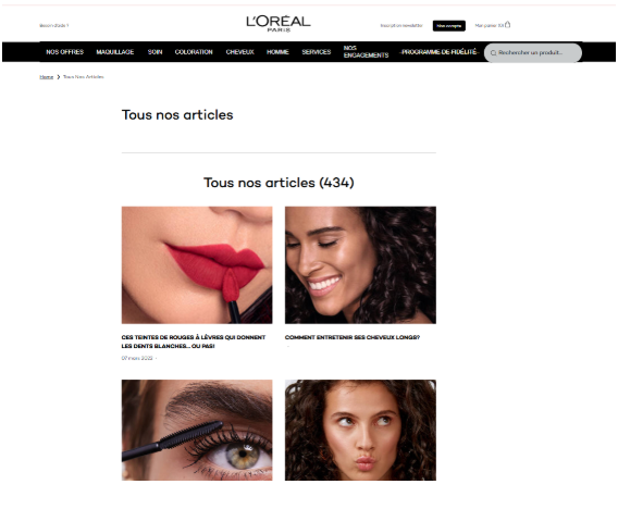 L’approche du blog d'entreprise de L’Oréal