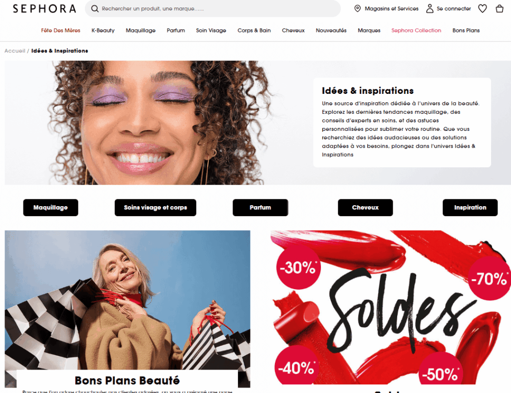 L’orientation du blog d'entreprise de Sephora